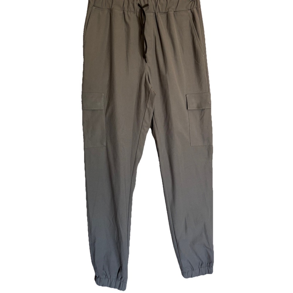 Women's Olive Cargo Jogger Pants - Drawstring Waist